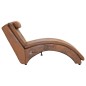 vidaXL Diván de masaje con almohada de piel de ante artificial marrón vidaXL Diván de masaje con almohada de piel de ante artificial marrón