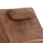 vidaXL Diván de masaje con almohada de piel de ante artificial marrón vidaXL Diván de masaje con almohada de piel de ante artificial marrón
