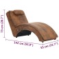 vidaXL Diván de masaje con almohada de piel de ante artificial marrón vidaXL Diván de masaje con almohada de piel de ante artificial marrón