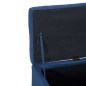 vidaXL Banco con espacio de almacenaje 116 cm poliéster azul