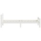 vidaXL Estructura de cama de madera maciza de pino blanca 100x200 cm vidaXL Estructura de cama de madera maciza de pino blanca 100x200 cm