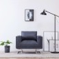 vidaXL Sillón en forma de cubo de piel de ante artificial gris vidaXL Sillón en forma de cubo de piel de ante artificial gris