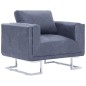 vidaXL Sillón en forma de cubo de piel de ante artificial gris vidaXL Sillón en forma de cubo de piel de ante artificial gris
