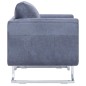 vidaXL Sillón en forma de cubo de piel de ante artificial gris vidaXL Sillón en forma de cubo de piel de ante artificial gris