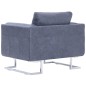 vidaXL Sillón en forma de cubo de piel de ante artificial gris vidaXL Sillón en forma de cubo de piel de ante artificial gris