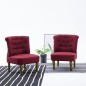 vidaXL Sillones franceses 2 unidades de tela color vino tinto vidaXL Sillones franceses 2 unidades de tela color vino tinto