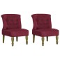 vidaXL Sillones franceses 2 unidades de tela color vino tinto vidaXL Sillones franceses 2 unidades de tela color vino tinto