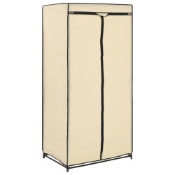 vidaXL Armario color crema 75x50x160 cm