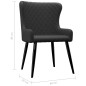 vidaXL Sillas de comedor 2 unidades tela negro vidaXL Sillas de comedor 2 unidades tela negro