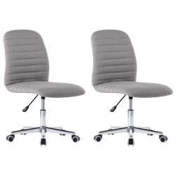 vidaXL Sillas de comedor 2 unidades tela gris claro