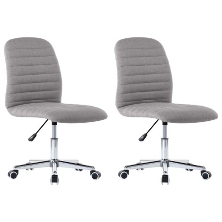 vidaXL Sillas de comedor 2 unidades tela gris claro