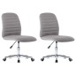 vidaXL Sillas de comedor 2 unidades tela gris claro vidaXL Sillas de comedor 2 unidades tela gris claro