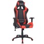 vidaXL Silla de escritorio reclinable Racing de cuero artificial roja vidaXL Silla de escritorio reclinable Racing de cuero artificial roja