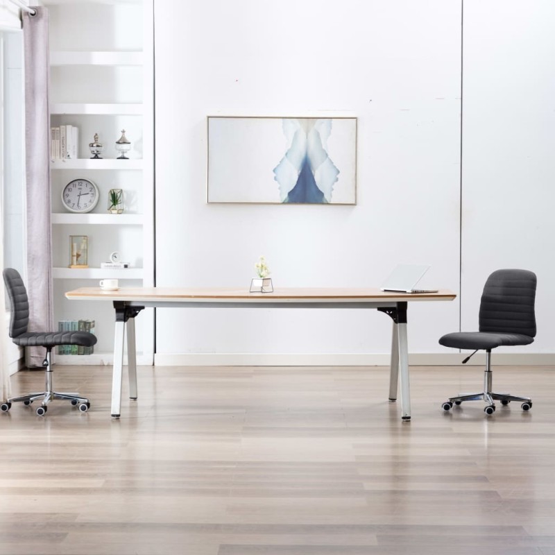 vidaXL Sillas de comedor 2 unidades tela gris oscuro vidaXL Sillas de comedor 2 unidades tela gris oscuro