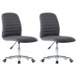 vidaXL Sillas de comedor 2 unidades tela gris oscuro vidaXL Sillas de comedor 2 unidades tela gris oscuro