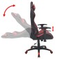 vidaXL Silla de escritorio reclinable Racing de cuero artificial roja vidaXL Silla de escritorio reclinable Racing de cuero artificial roja