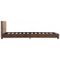 vidaXL Estructura de cama de piel de ante artificial marrón 100x200 cm