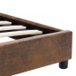 vidaXL Estructura de cama de piel de ante artificial marrón 100x200 cm