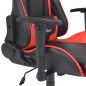 vidaXL Silla de escritorio reclinable Racing de cuero artificial roja vidaXL Silla de escritorio reclinable Racing de cuero artificial roja