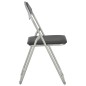 vidaXL Sillas de comedor plegables 2 unidades cuero sintético negro