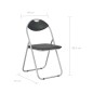 vidaXL Sillas de comedor plegables 2 unidades cuero sintético negro