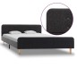 vidaXL Estructura de cama de arpillera gris oscuro 160x200 cm