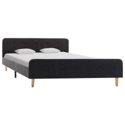 vidaXL Estructura de cama de arpillera gris oscuro 160x200 cm