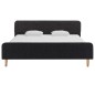 vidaXL Estructura de cama de arpillera gris oscuro 160x200 cm