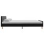 vidaXL Estructura de cama de arpillera gris oscuro 160x200 cm