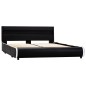vidaXL Estructura de cama con LED de cuero sintético negro 140x200 cm vidaXL Estructura de cama con LED de cuero sintético negro 140x200 cm