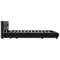 vidaXL Estructura de cama con LED de cuero sintético negro 140x200 cm vidaXL Estructura de cama con LED de cuero sintético negro 140x200 cm