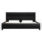 vidaXL Estructura de cama con LED de cuero sintético negro 140x200 cm vidaXL Estructura de cama con LED de cuero sintético negro 140x200 cm