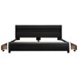 vidaXL Estructura de cama con LED de cuero sintético negro 140x200 cm vidaXL Estructura de cama con LED de cuero sintético negro 140x200 cm