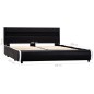 vidaXL Estructura de cama con LED de cuero sintético negro 140x200 cm vidaXL Estructura de cama con LED de cuero sintético negro 140x200 cm