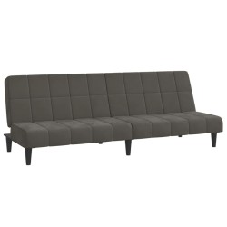 vidaXL Sofá cama de 2 plazas terciopelo gris oscuro