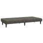 vidaXL Sofá cama de 2 plazas terciopelo gris oscuro vidaXL Sofá cama de 2 plazas terciopelo gris oscuro