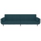 vidaXL Sofá cama de 2 plazas con dos cojines terciopelo azul vidaXL Sofá cama de 2 plazas con dos cojines terciopelo azul
