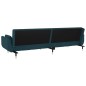 vidaXL Sofá cama de 2 plazas con dos cojines terciopelo azul vidaXL Sofá cama de 2 plazas con dos cojines terciopelo azul