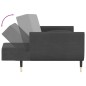 vidaXL Sofá cama de 2 plazas con dos almohadas terciopelo gris oscuro vidaXL Sofá cama de 2 plazas con dos almohadas terciopelo gris oscuro