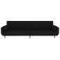 vidaXL Sofá cama de 2 plazas con dos almohadas terciopelo negro vidaXL Sofá cama de 2 plazas con dos almohadas terciopelo negro