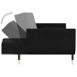 vidaXL Sofá cama de 2 plazas con dos almohadas terciopelo negro vidaXL Sofá cama de 2 plazas con dos almohadas terciopelo negro