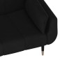 vidaXL Sofá cama de 2 plazas con dos almohadas terciopelo negro vidaXL Sofá cama de 2 plazas con dos almohadas terciopelo negro
