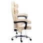 vidaXL Silla de oficina de masaje de cuero sintético crema vidaXL Silla de oficina de masaje de cuero sintético crema