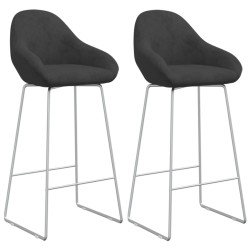 vidaXL Taburetes de cocina 2 unidades terciopelo negro