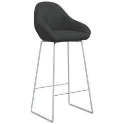 vidaXL Taburete de cocina de terciopelo negro