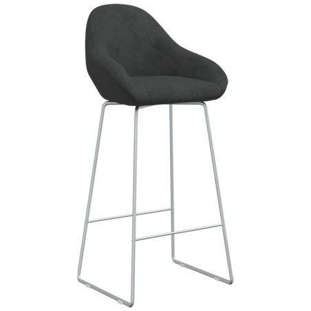 vidaXL Taburete de cocina de terciopelo negro