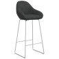 vidaXL Taburete de cocina de terciopelo negro