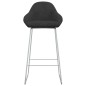 vidaXL Taburete de cocina de terciopelo negro
