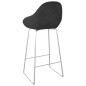 vidaXL Taburete de cocina de terciopelo negro