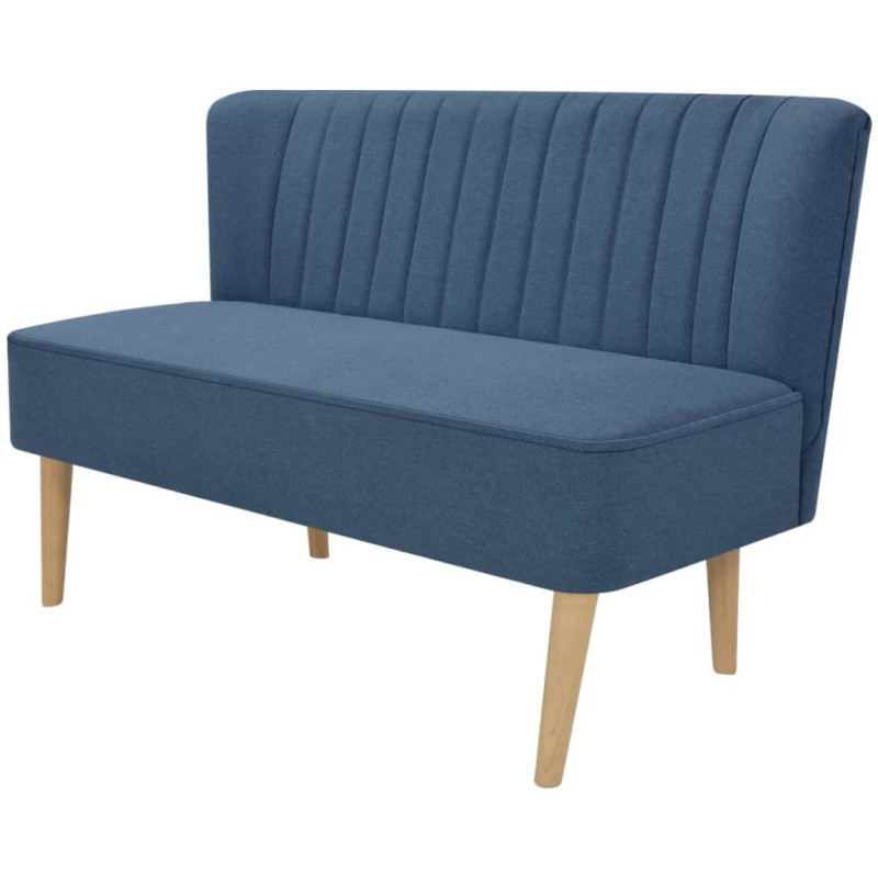 vidaXL Sofá de tela azul 117x55,5x77 cm  